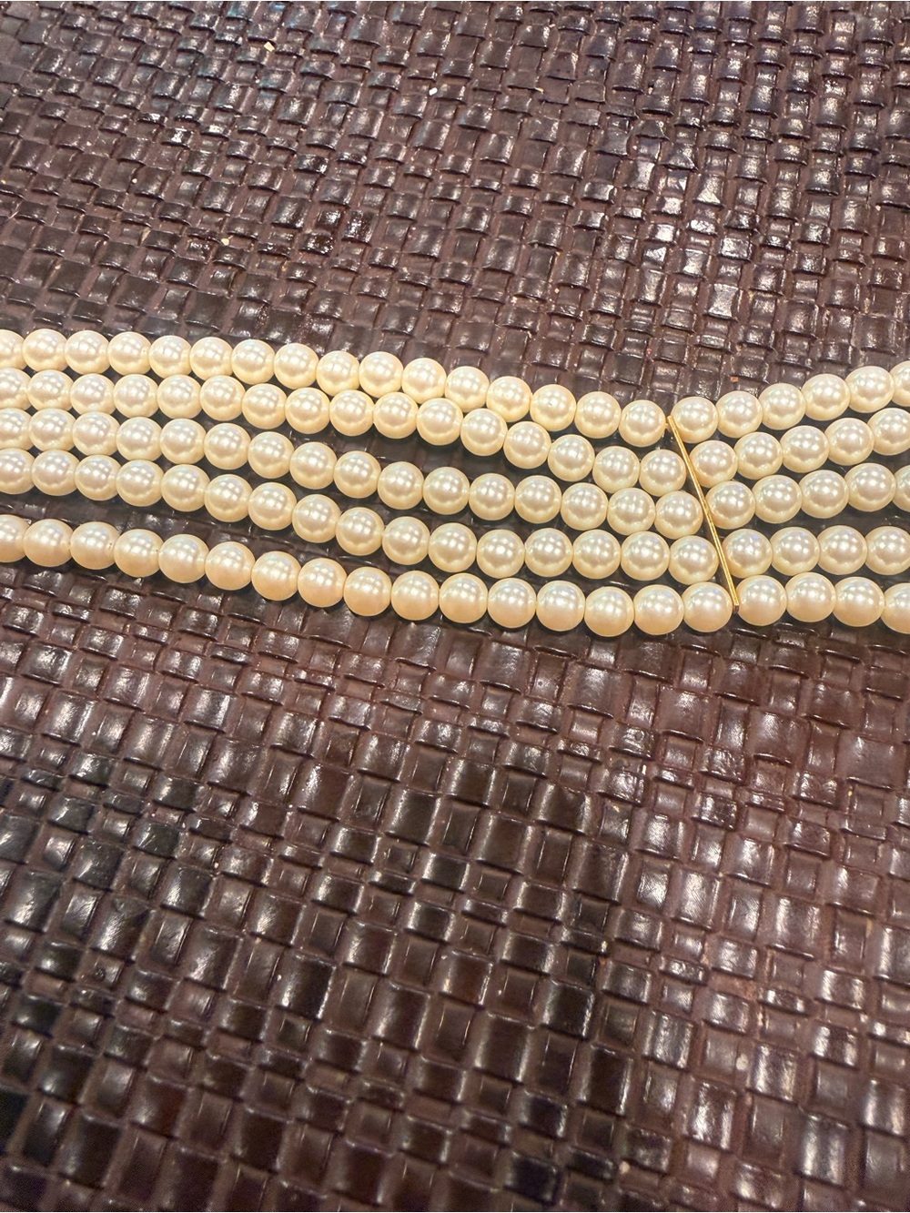 Multi-Strand Cream Pearl Necklace
